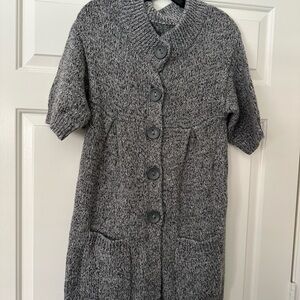 Gray Button-Up Women's Sweater